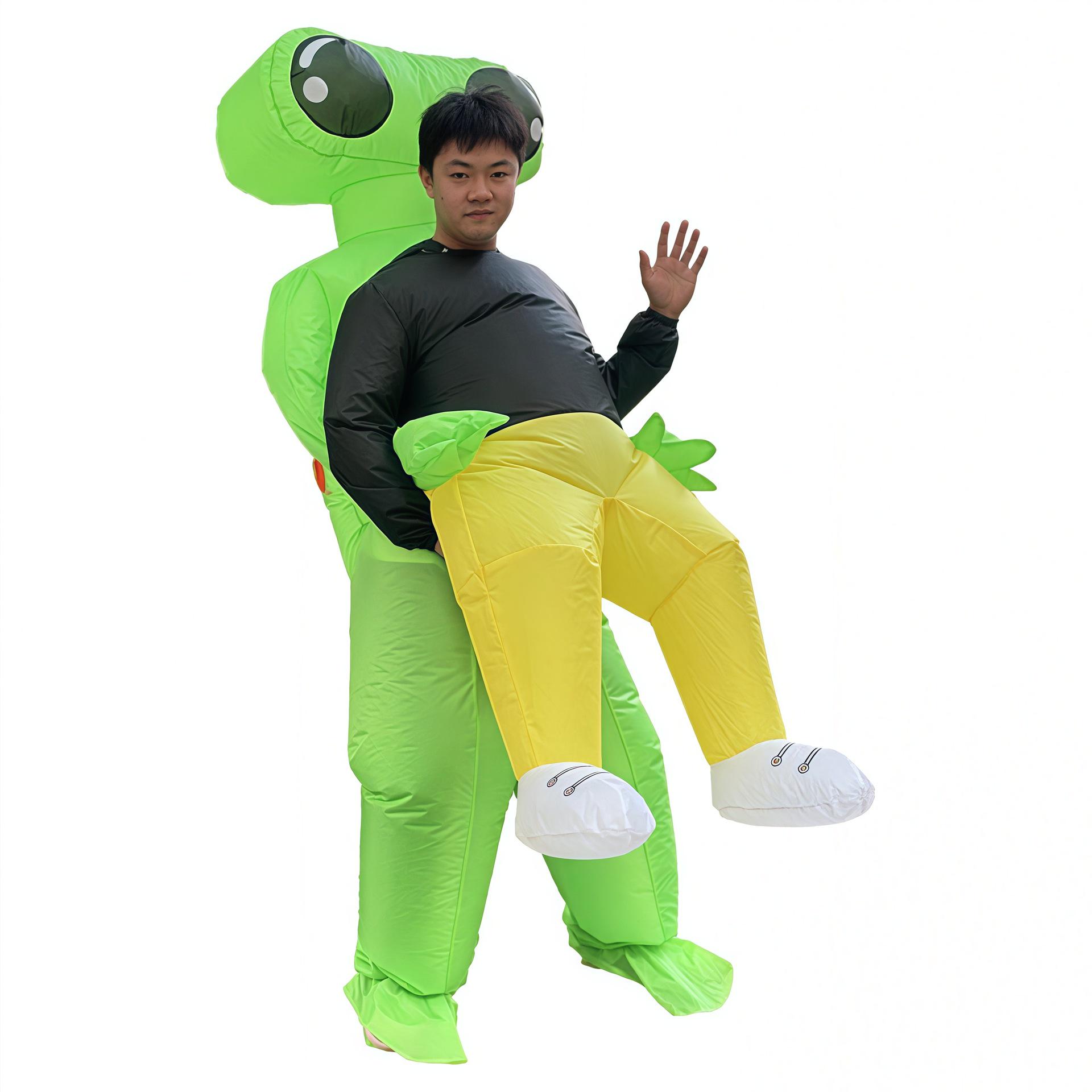 Halloween Special: Inflatable Green Tentacle Alien Costume for Funny Party & Stage Performance