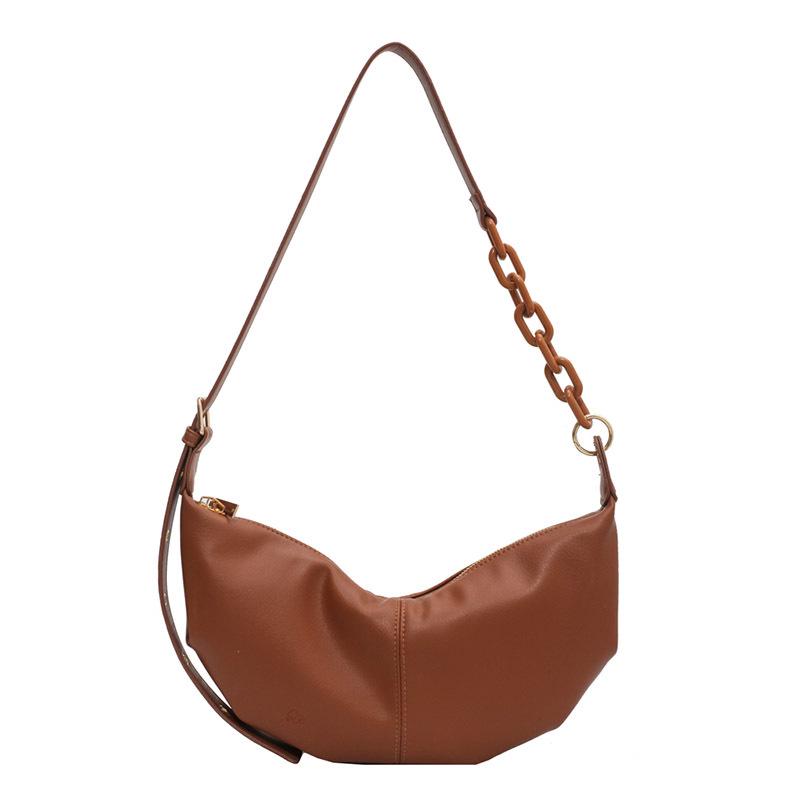 2026 Trendy Women s High-Quality Textured Crossbody Underarm Bag - Niche Design Single Shoulder Dumpling Bag коричневый