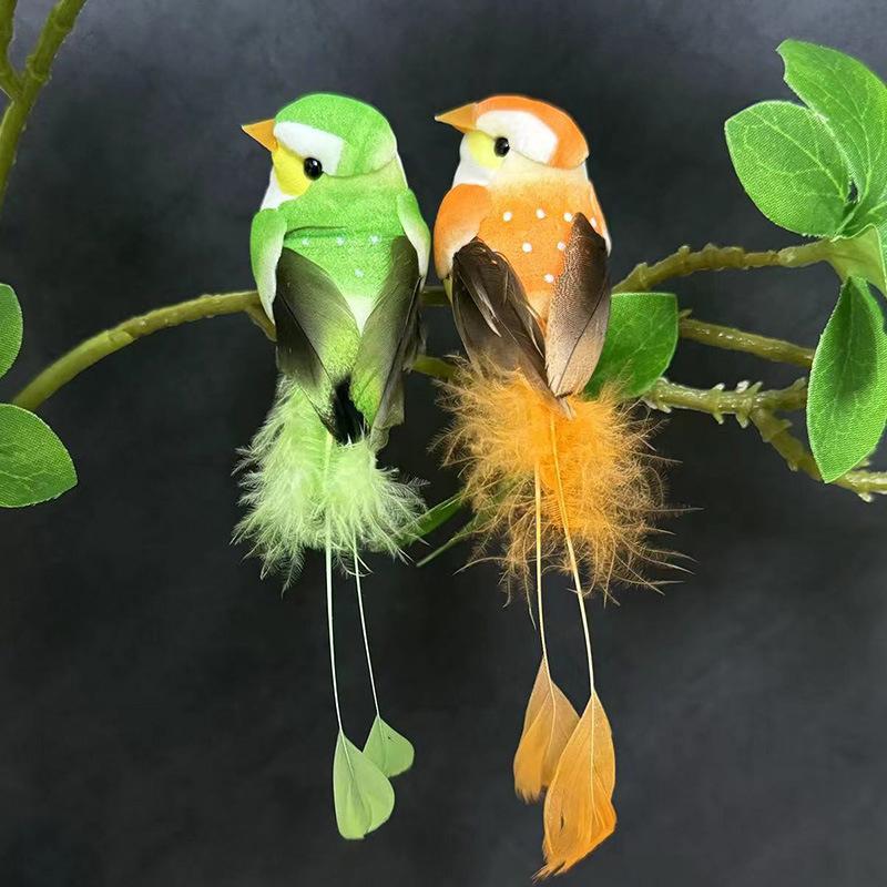 Cute Artificial Birds Fake Foam Animal Simulation Feather Birds Models Tit DIY Craft Home Garden Ornament Decoration