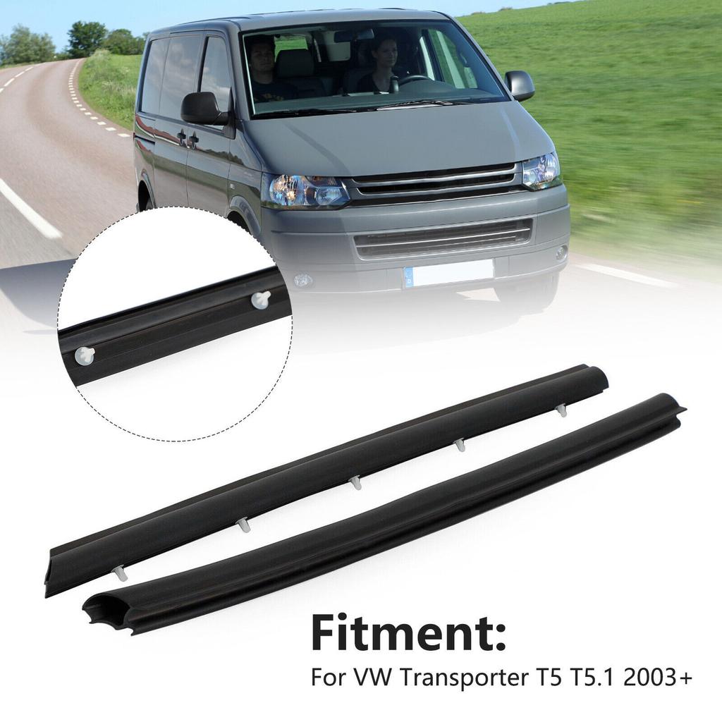Ett par främre dörrtätning gummilist för VW Transporter T5 T5.1 2003+