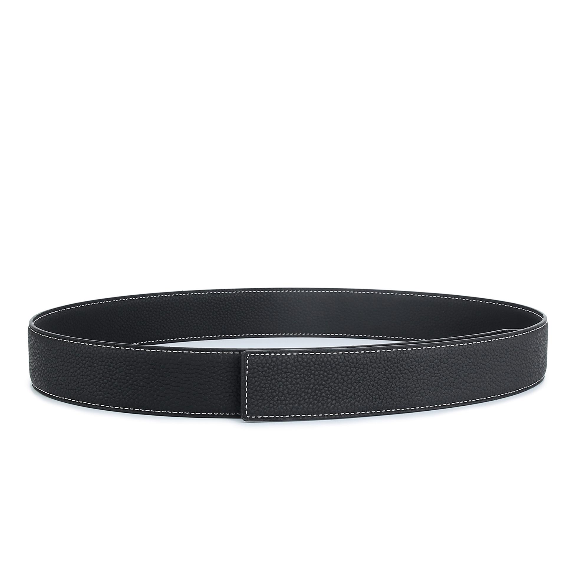 

Универсальный мужской двухсторонний ремень из чистой коровьей кожи шириной 3,8 см (Голова в комплект не входит) 110 cm чёрный