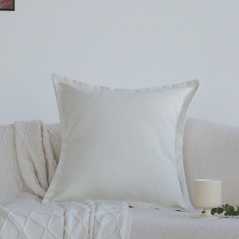 Summer Solid Color Sofa Pillow Case, Bedside Cushion, Living Room Pillow, Chair Back Cushion, Car Waist Pillow