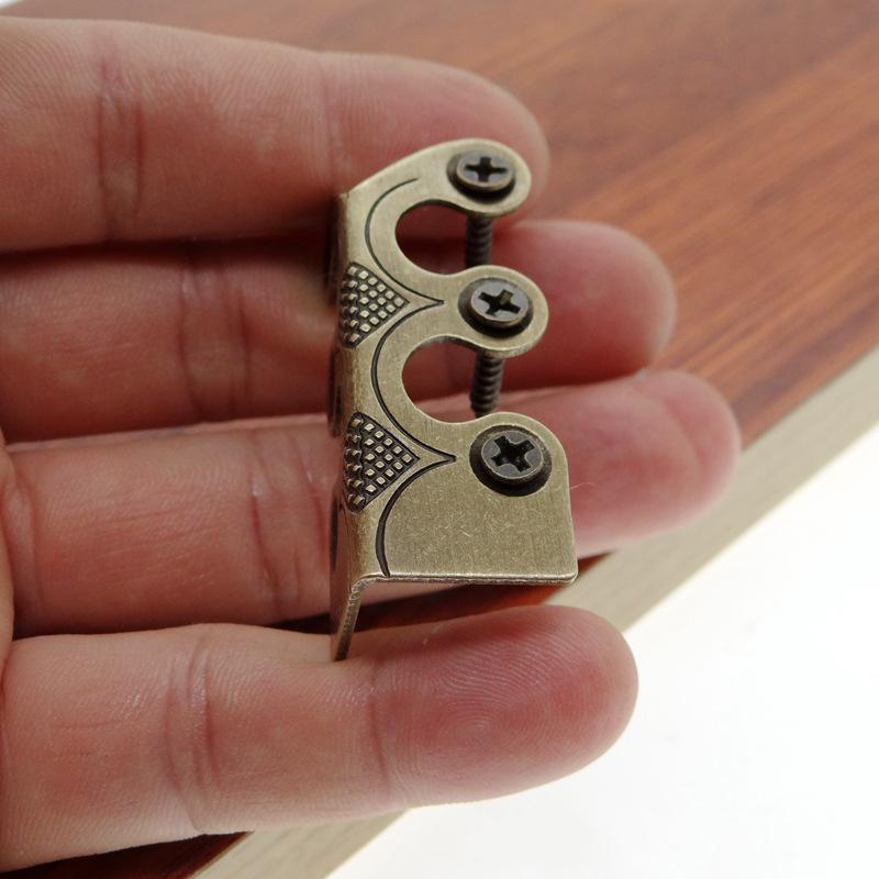 1PC Chinese Style Brass Corner Brackets for Jewelry Wooden Box Antique Furniture Corner Protector Decorative Corner Guard
