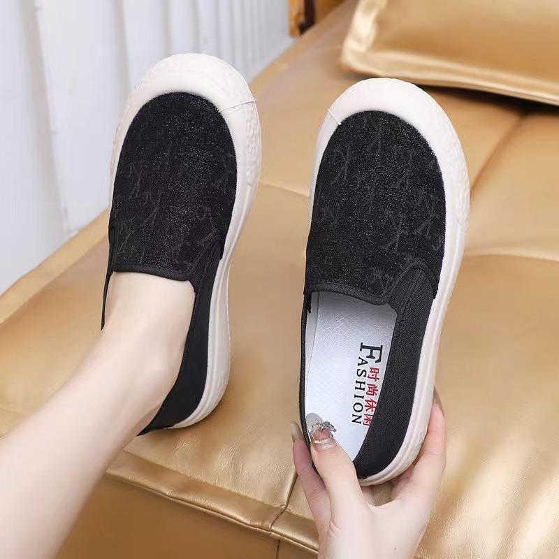 Fisherman shoes women's spring new thick-soled lazy one-pedal women's shoes trendy casual breathable women's single shoes