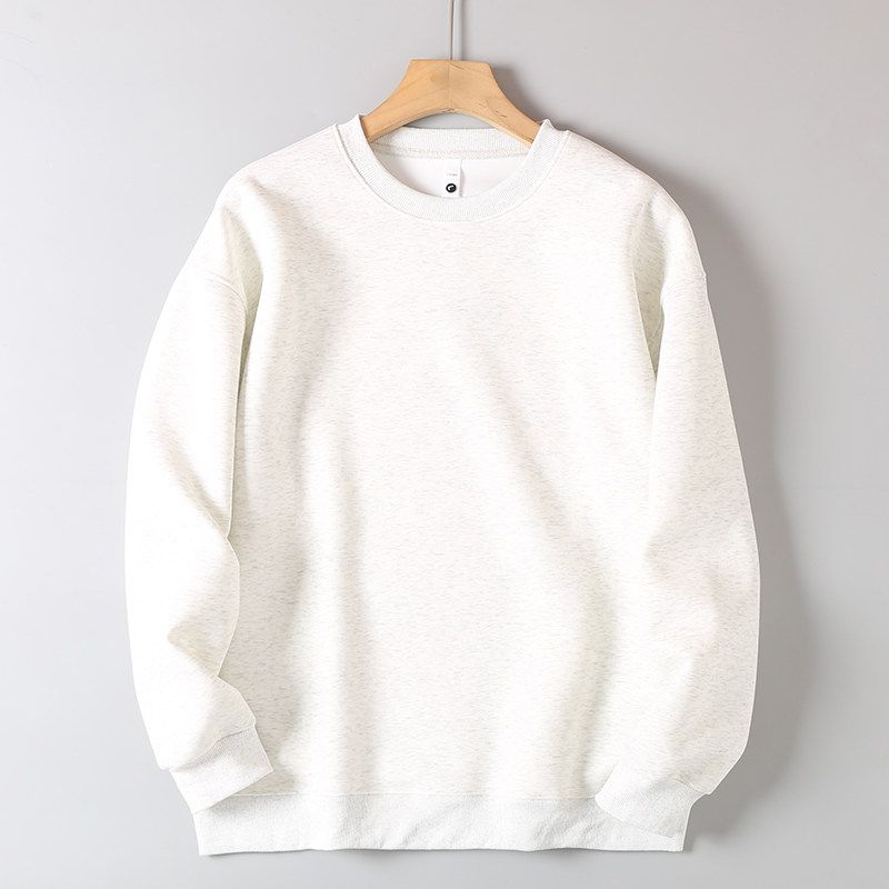 Export Surplus Original Label-Cut Clothing, Autumn Foreign Trade Men's Solid Color Double-Sided Knit Sports Casual Pullover Crewneck Sweatshirt