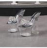 Women's Ultra-high Heels Flower Thick Heels Transparent Thick Soled Crystal Heel Sandals 17.5 Heels