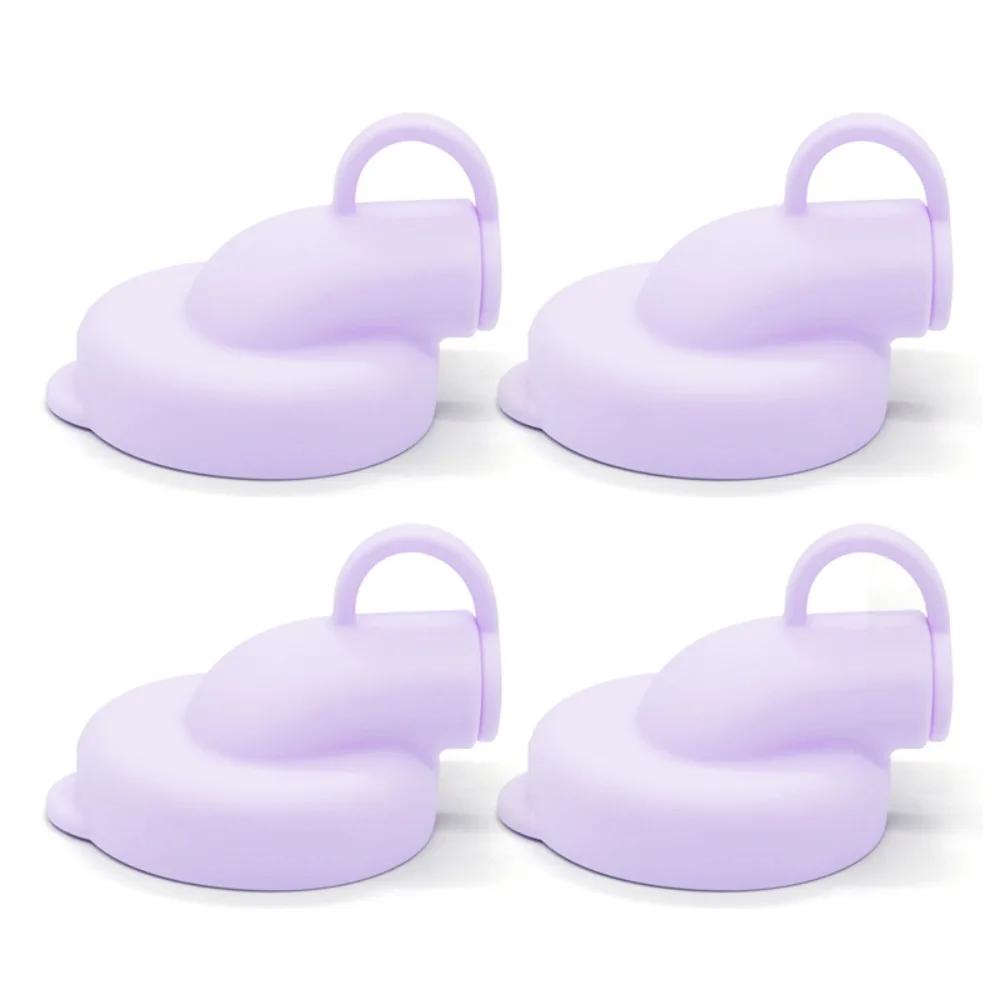 4Pcs Replacement Milk Bottle Caps Silicone Leak Proof Milk Cup Lids Spare Parts Reusable Bottle Cap Cover for Stanpac & Libbey