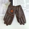 Women's Sheepskin Driver Gloves Thin Breathable Unlined Colored Leather Gloves Summer