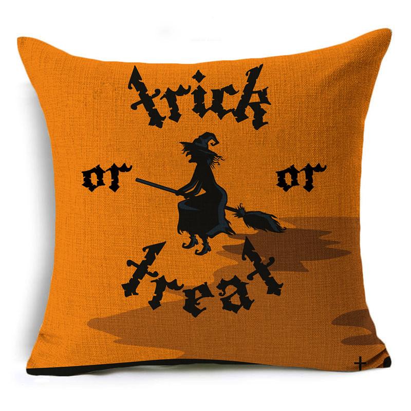 Halloween Pillowcase for Home Decorations Car Cushion Covers 40cm/45cm and 50cm Linen
