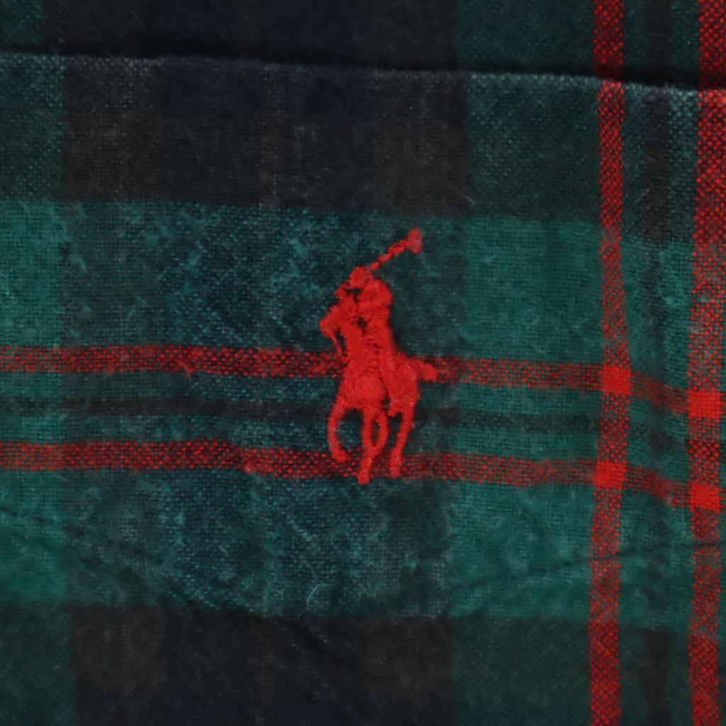 Ralph Lauren Check Pattern Long Sleeve Long Button Down Shirt XL Women Used