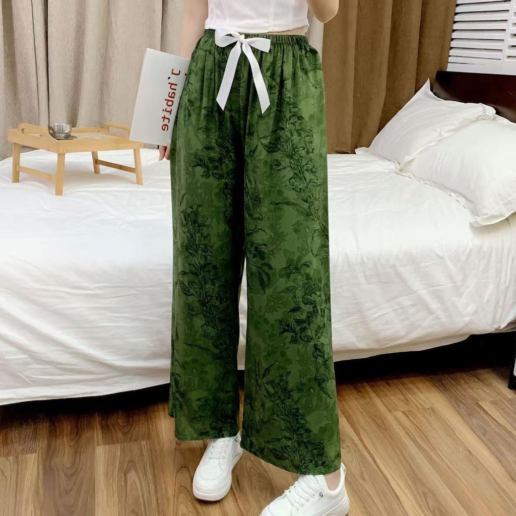 Cotton Silk Pajama Pants for Women, New Summer Style, Thin Cotton Casual Pants, Can Be Worn Outside, Large Size Home Pants