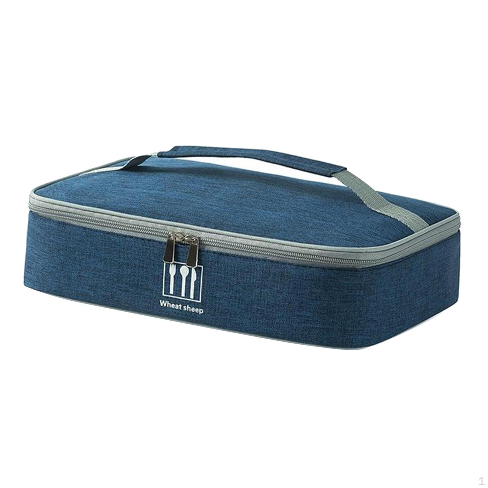 для женщин изолированные пакеты для обеда большая сумка-холодильник для работы многоразовая с карманом Blue M 1100₽