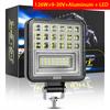 48w/126w Truck Off-road Suv Car Headlights Night Driving Lights Fog Lights 12v/9-30v Led Work Lights Square Spotlights/floodligh