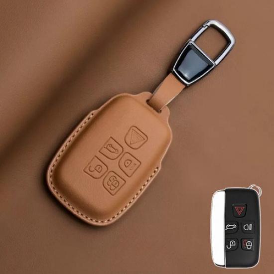 Genuine Leather Car Key Cover Case For Land Rover Range Rover Velar Discovery