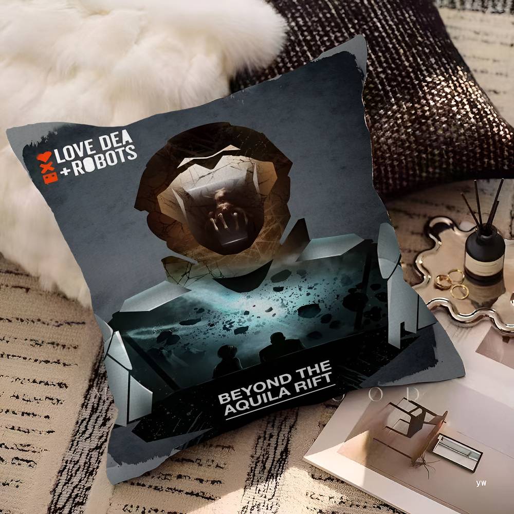 Love Death and Robots Pillow Cover Design cushion Cover decor Holiday Decorati