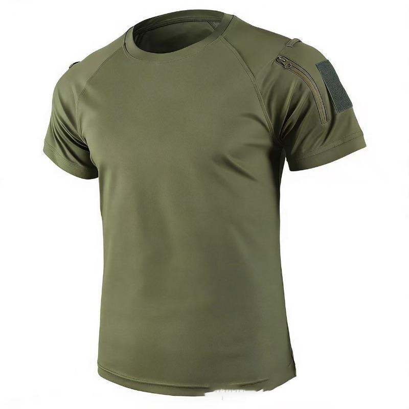 Men's Summer T Shirt Camping Hiking Trekking Fishing Training Running Gym Breathable Pullover Climbing Casual Cargo Shirts