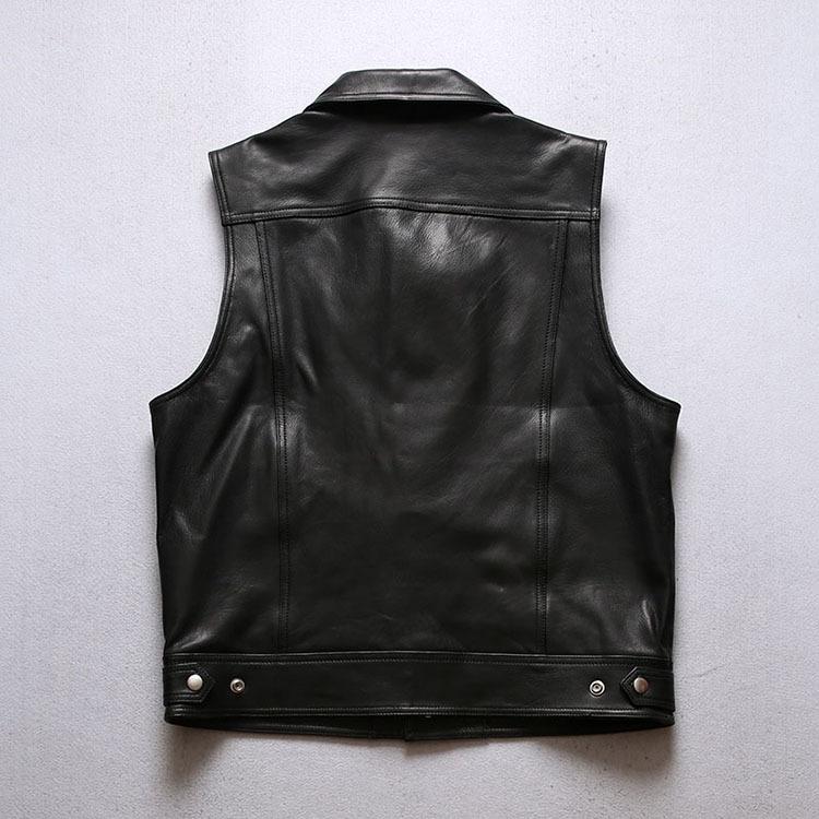 HARLEY ANGEL Harley vest leather locomotive vest men's club lapel cowhide vest
