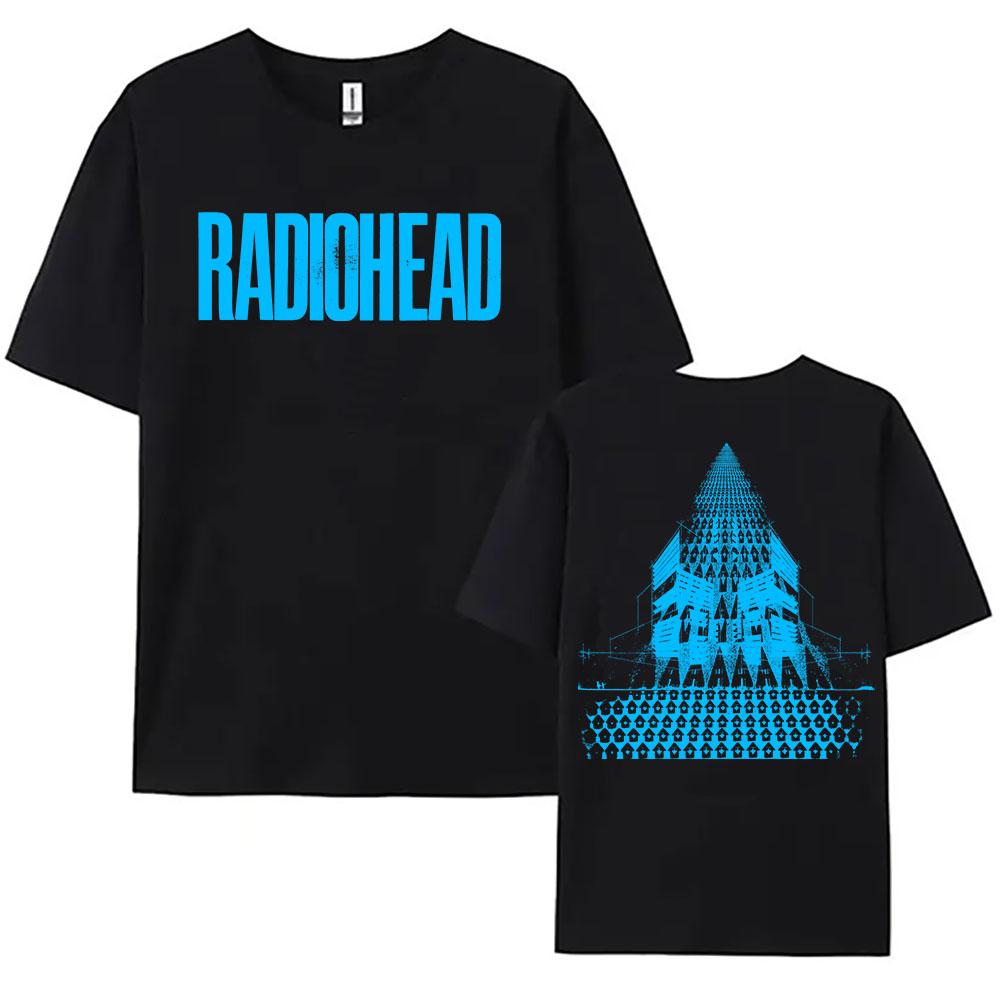 Rock Band Radiohead Tour 2025 Tshirts Cotton Fashion Short Sleeve Female T-shirt Casual O-neck Unisex Streetwear Printing Tees