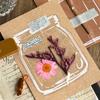 Transparent DIY Bookmarks,Dried Flower Bookmarks,Flower Bookmarks Maker, Handmade DIY Transparent Beautiful Flower Page Gift