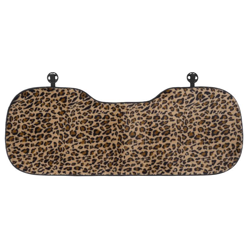 Leopard Print Car Seat Cushion Soft Plush Leopard Cover Winter Fluffy Warm Seat Supports Lumbar Support Pillow Car Seat Pillow