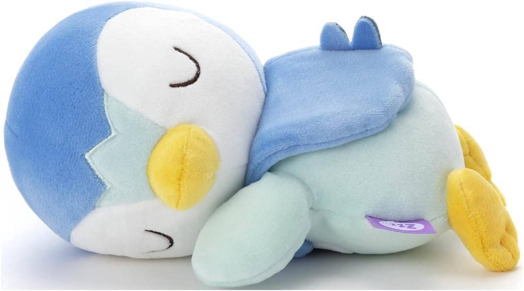 [USED]Piplup Takara Tomy Arts Pokemon Sleeping Friend Plush Toy 20cm Wide S, Approx.