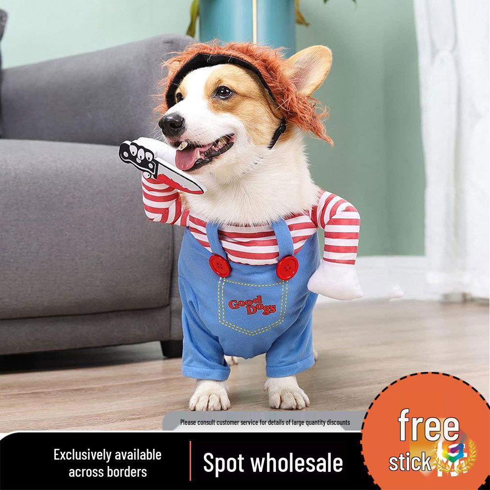 Creative Halloween Costume for Pets: Funny Cat and Dog Transformation Outfit