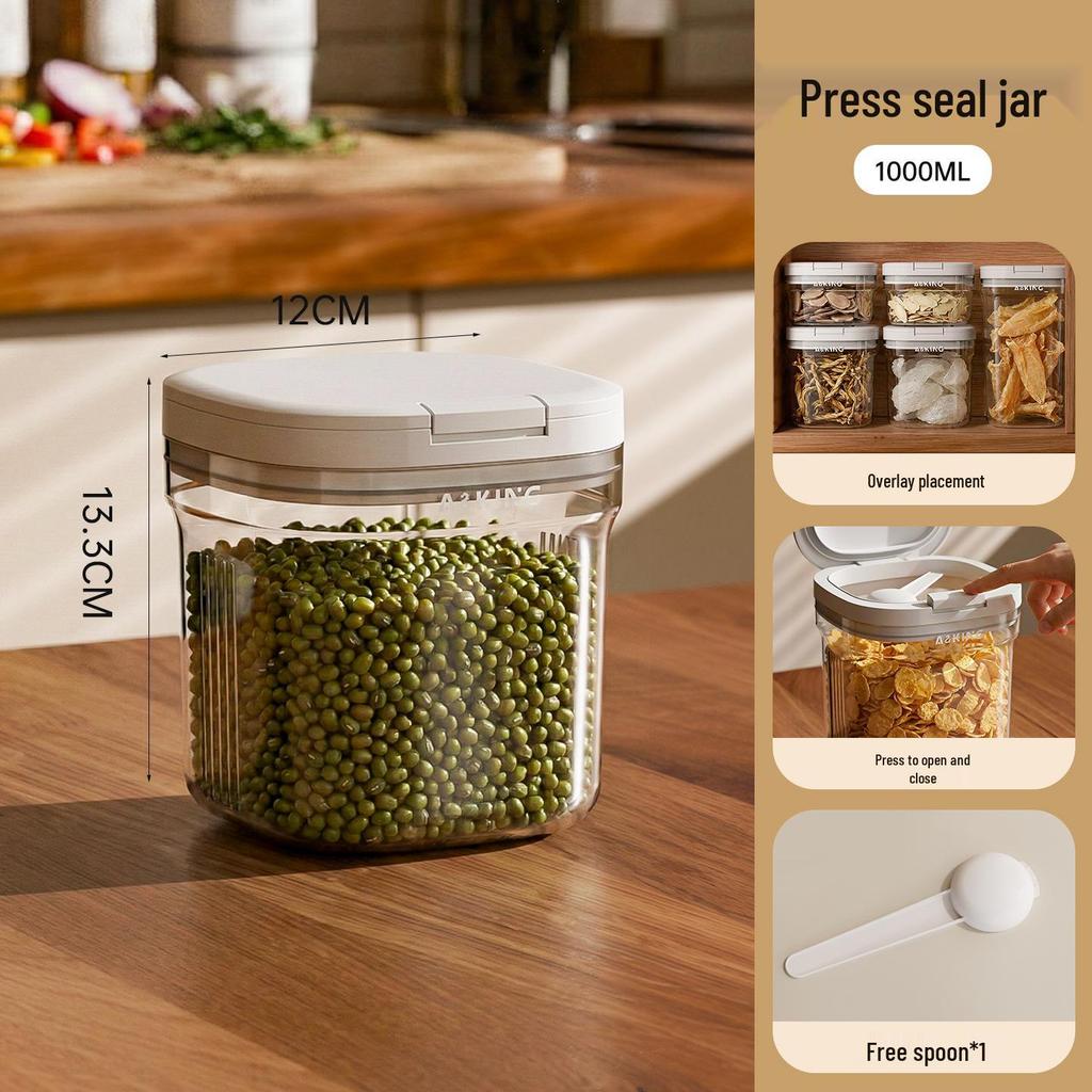 Moisture-Proof Insect-Proof Food-Grade Storage Jar for Grains, Cereals, and Sugar