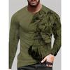 3D Wolf Print Autumn And Winter Men's Top Daily Casual Men's Long Sleeve T-shirt Outdoor Street Fashion Men's Long Sleeve Top