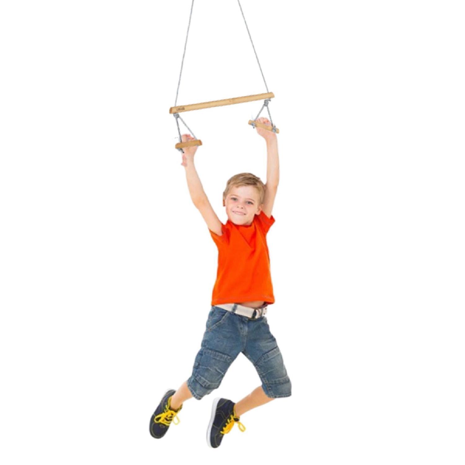 

Basic Wooden Sensory Trapeze Swing Gymnastics Development Swing Children s Activity білий