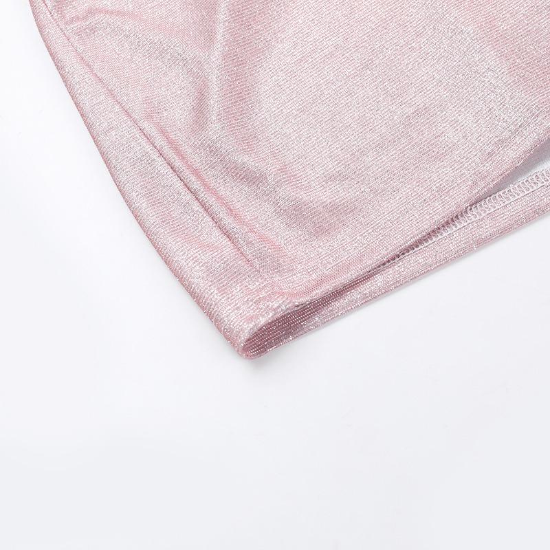 Fall Short Dress Fashion Style Sexy Slim-fit Sparkly Halter Strap Slip Dress