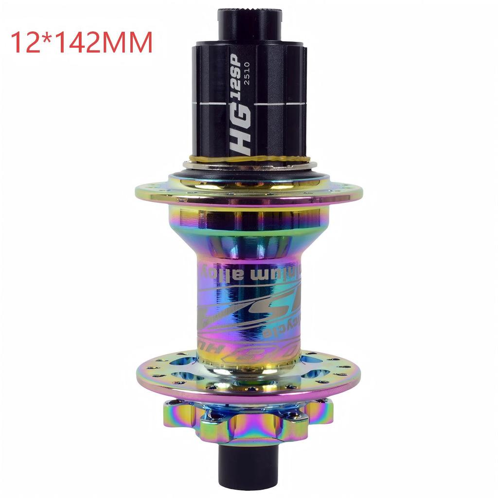 32-Hole Mountain Bike Rear Hub, Four-Bearing, Quick Release Thru-Axle, Six-Bolt Disc Brake, Six-Pawl Cassette Freehub