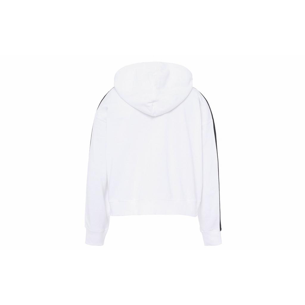 Adidas Three-Stripe Hooded Sports Jacket Women Jackets White IK8387