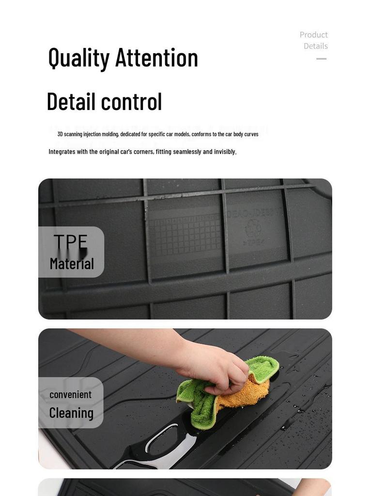 Nio ES6 Trunk Mat: Eco-Friendly Waterproof Interior Car Accessory.