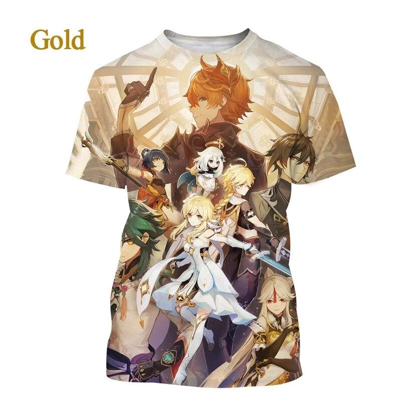 

Genshin Impact 3d футболка с принтом аниме личность круглый вырез унисекс Повседневная мода топ с короткими рукавами XXL