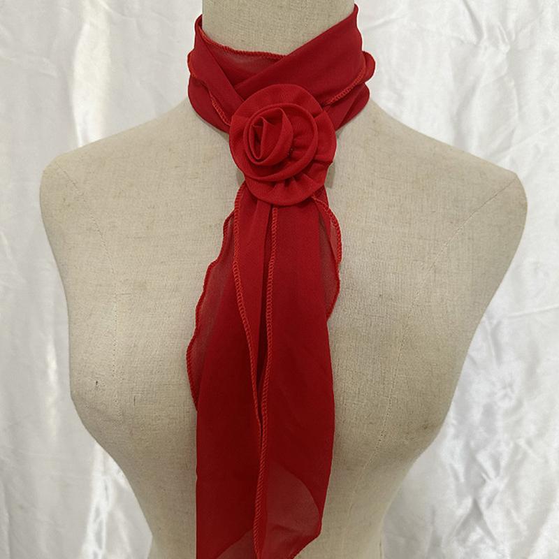 26 Colors Decorative Headscarf Solid  Pink Rose Knitted Scarf Shawl Shawl Flower Sunscreen Headscarf Ladies Office Scarf