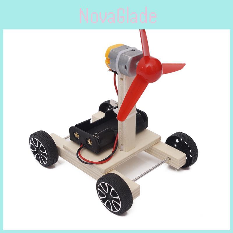 Science Diy Air-powered Car Educational Wood Model For Stem Education