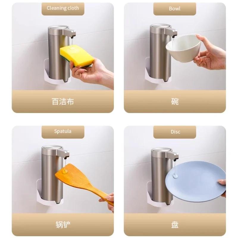 Dispenser Automatici di Sapone Liquido Acciaio Inossidabile 304 Sensore a Induzione Touchless Acciaio Cucina Metallo Flacone Lozione Accessori Bagno
