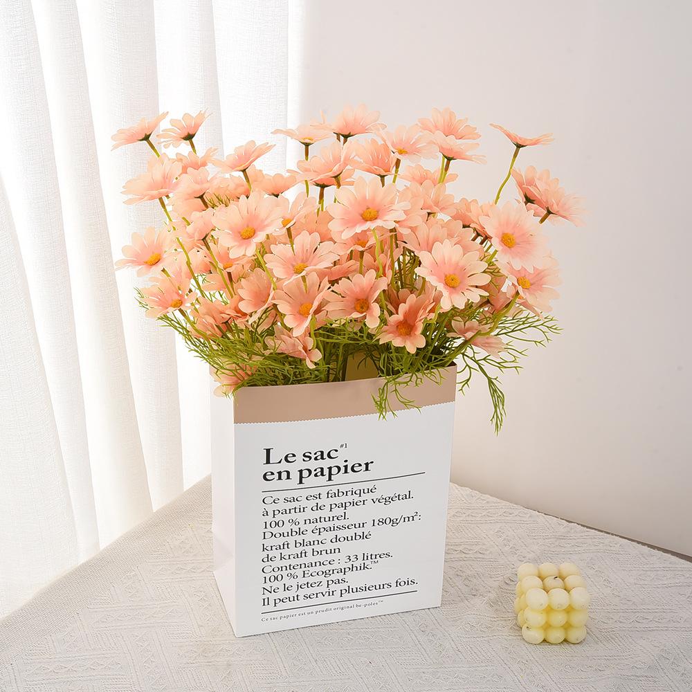 5 Heads Chamomile And Daisy Simulation Flowers Living Room Decoration Home Decoration Wedding Handheld Flowers Fake Flowers