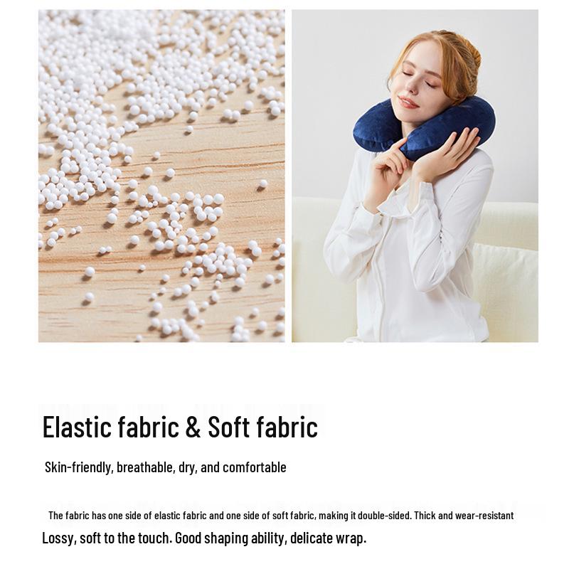 U-Shaped Crystal Soft Foam Neck Support Travel Pillow for Side Sleepers