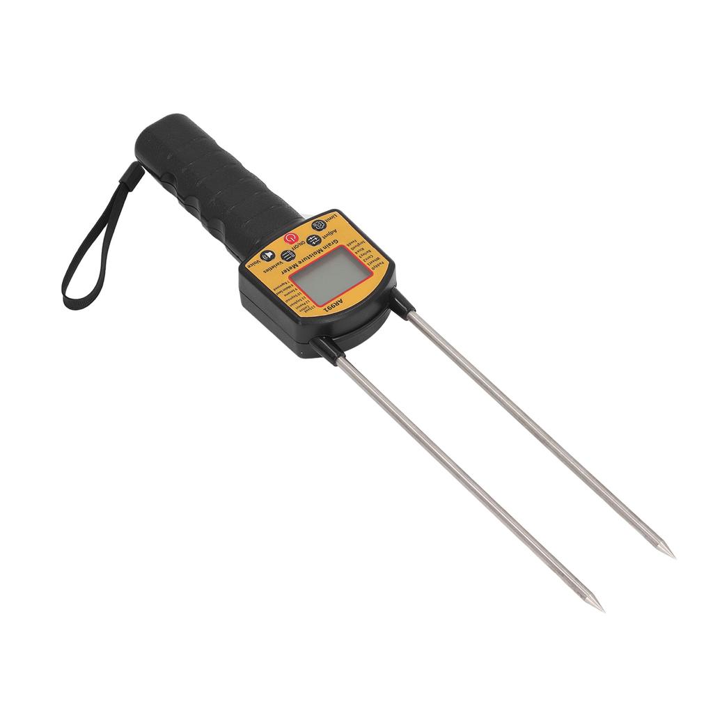 Grain Humidity Meter Digital LCD Display Grain Humidity Tester with Double Probe for Rice Wheat
