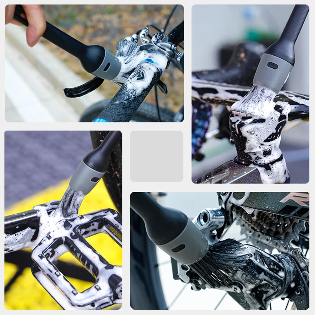 Bicycle Bike Cleaning Tools Set Bike Clean Brush Kit Bike Cleaning Brush Set for Mountain Road City BMX and Folding Bike
