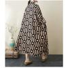 2025 Printed Stand Neck Loose Extra-Large Size Vacation Dress