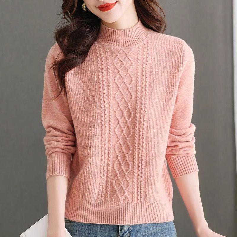 Fashion Women Turtleneck Sweater Autumn Winter Long Sleeve Pullovers Office Ladies Clothing Soft Knitted Jumpers Pull Female