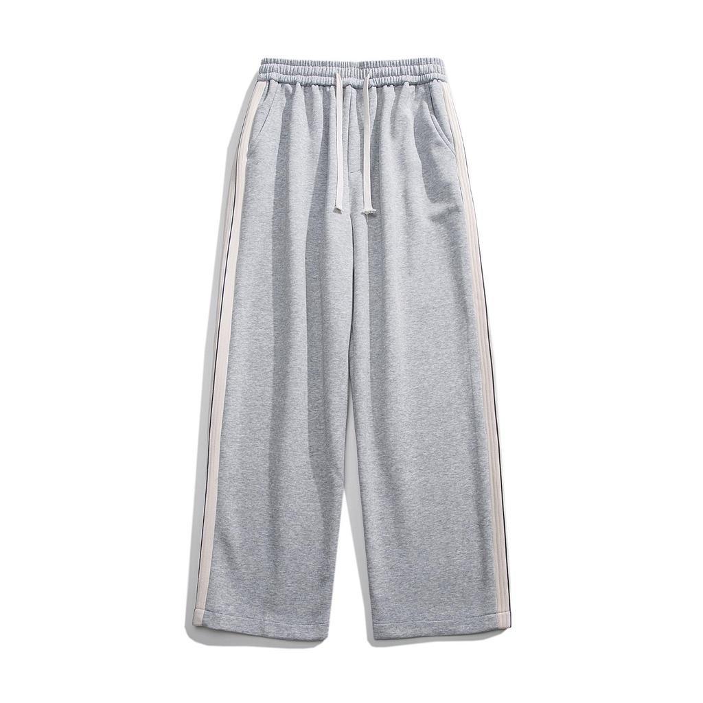 Herren Retro Webbing Straight-Leg Sweatpants - Trendiger Streetstyle, Lockere Passform, Weitbein Freizeithose für Studenten