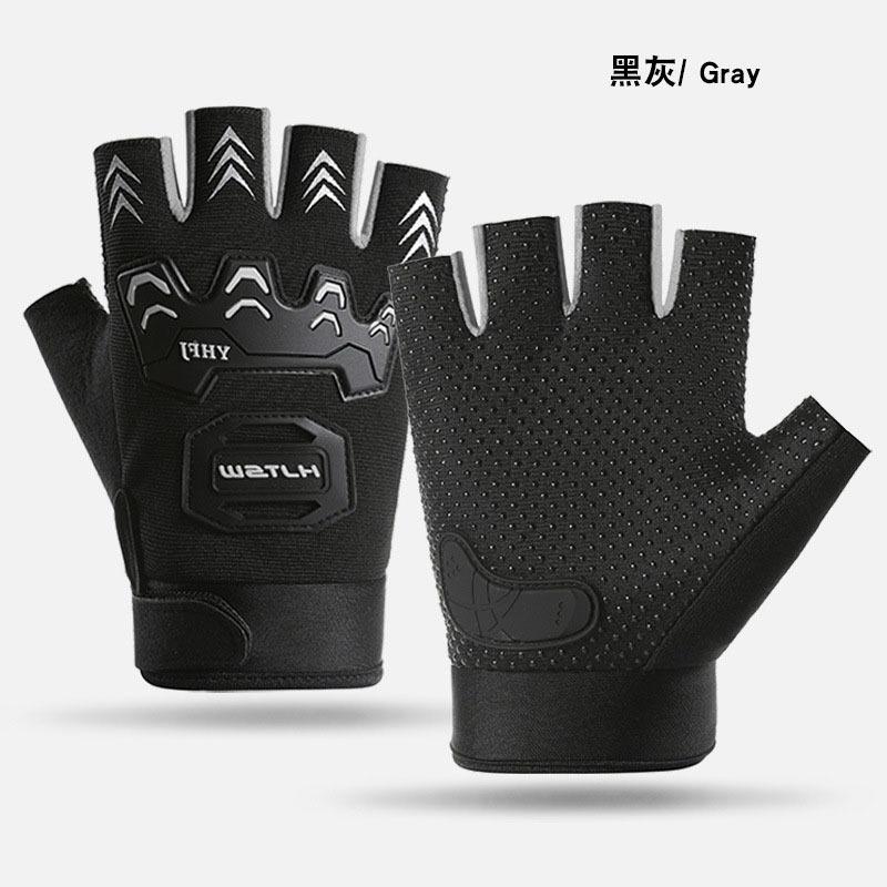 

Fitness gloves men s half finger fitness equipment training sports outdoor riding non-slip and breathable wear-resistant thin breathable One size fits all серый