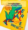 Trendiger Sommer Dinosaurier Cartoon Koreanischer Stil Kurzarm Kinder Einteiler