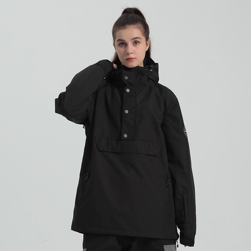 New Winter Ski Jacket with Cotton Padding for Men & Women - Warm, Windproof, Suitable for Single/Double Board Outdoor Sports