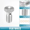 Banjo-Schraube Bremsfitting Adapter-Kit 3 an 3/8"x24 Bremsleitungsgewinde Einzelne Banjo-Schraube mit 4 Kupfer-Dichtringen