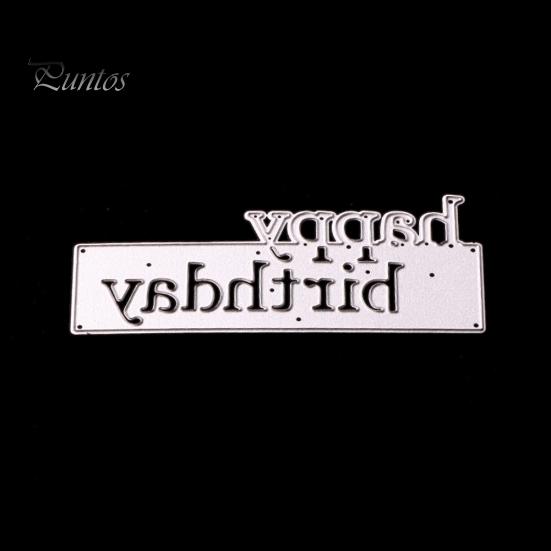 Happy Birthday Letter Cutting Dies DIY Scrapbooking Decor Embossing Stencil