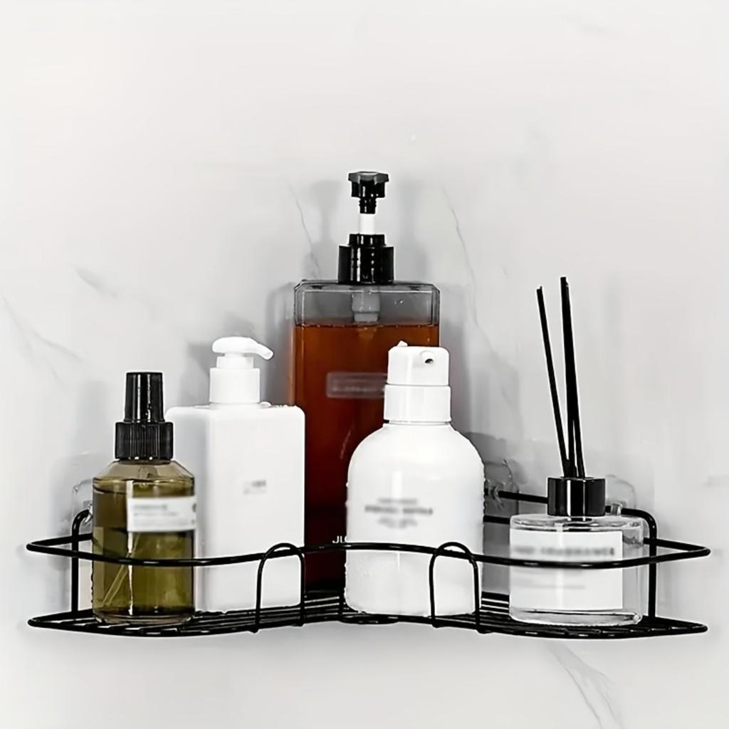 Anti Rust Stainless Steel Wall Mounted Shower Rack with Multiple Compartments, Wall Mounted Bathroom Storage Rack,shampoo, Conditioner,cosmetics Shelf